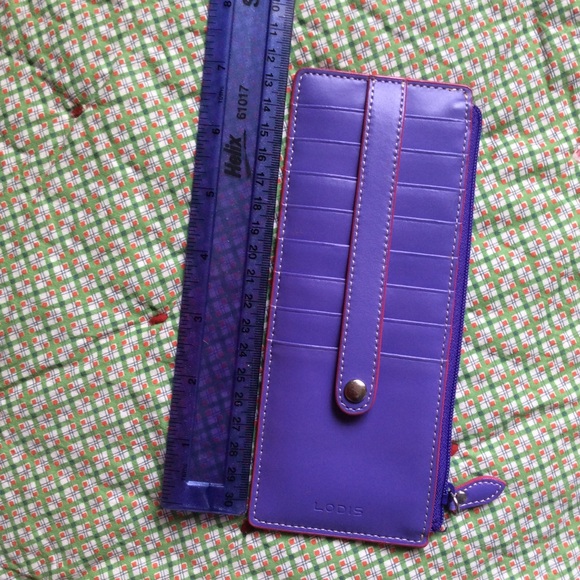 SOLD LODIS Lavender Card ID Wallet Coin Pouch - Picture 5 of 8